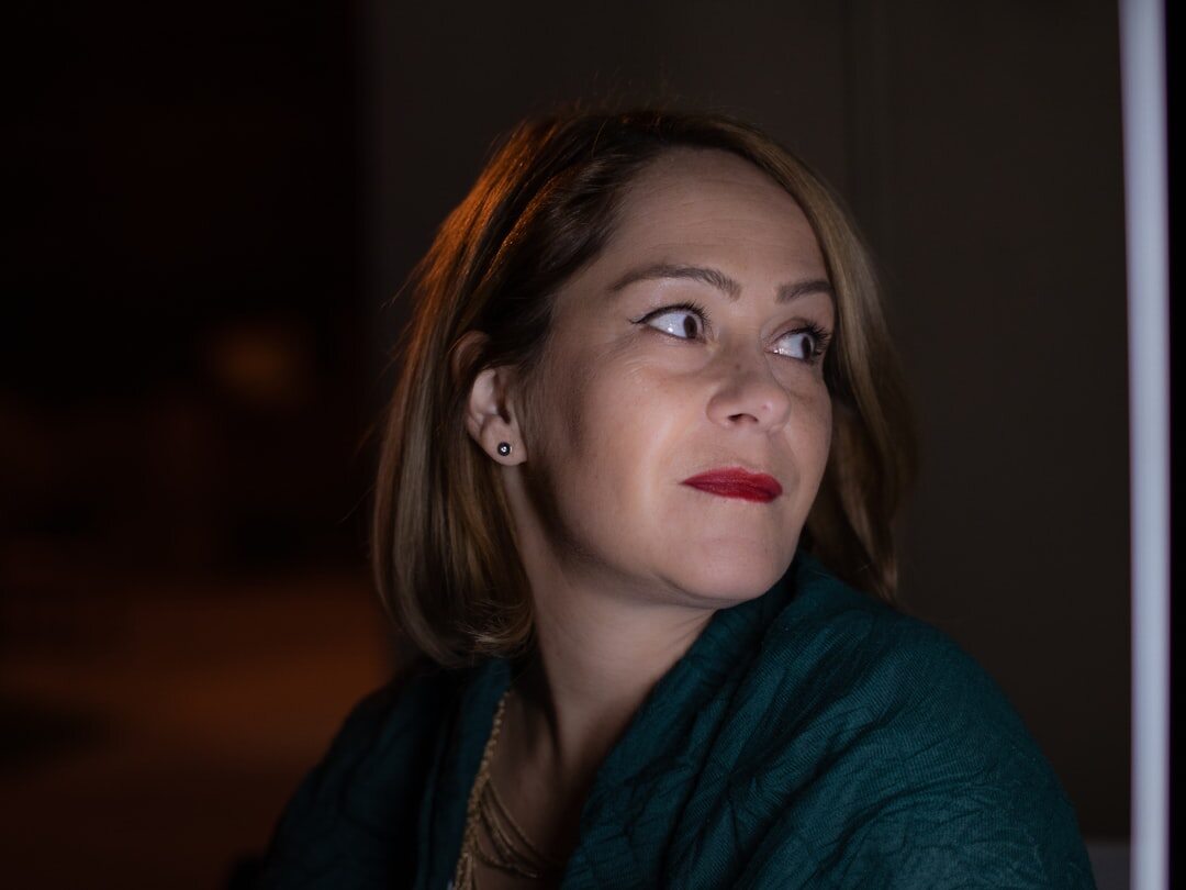 Portrait of a Swiss female journalist smiling